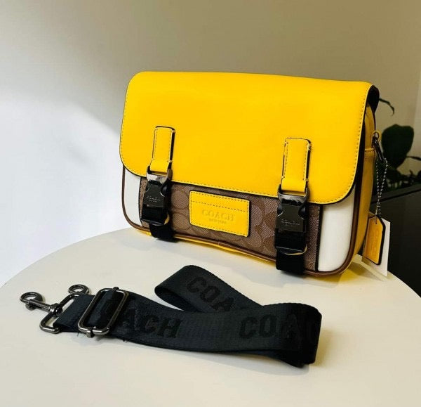 Coach Track Crossbody In Signature Canvas (Yellow)π