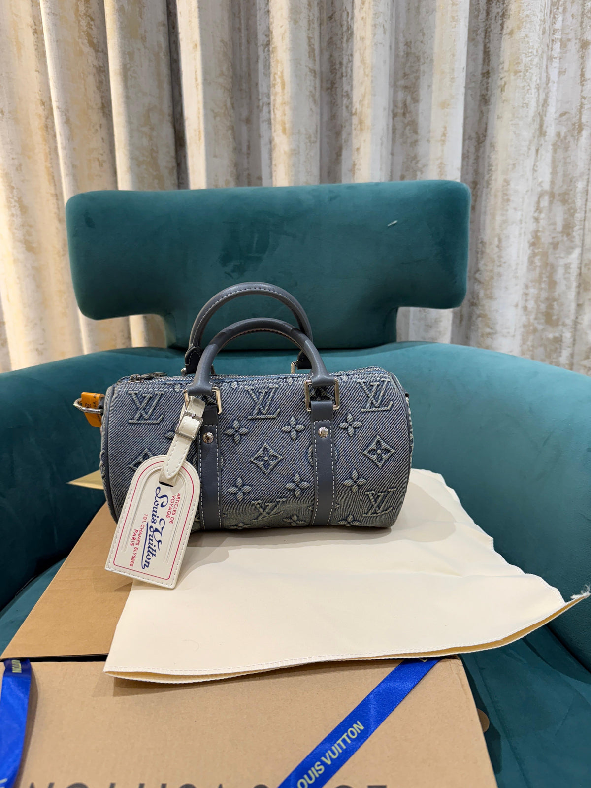 Louis Vuitton Lv Monogram Washed Denim High