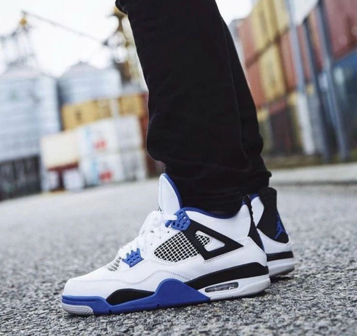 Retro 4 x “MOTORS SPORT” ( blue/white)