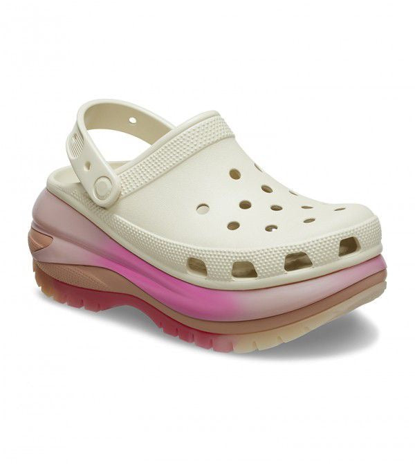 Crocs Mega Crush “white pink”