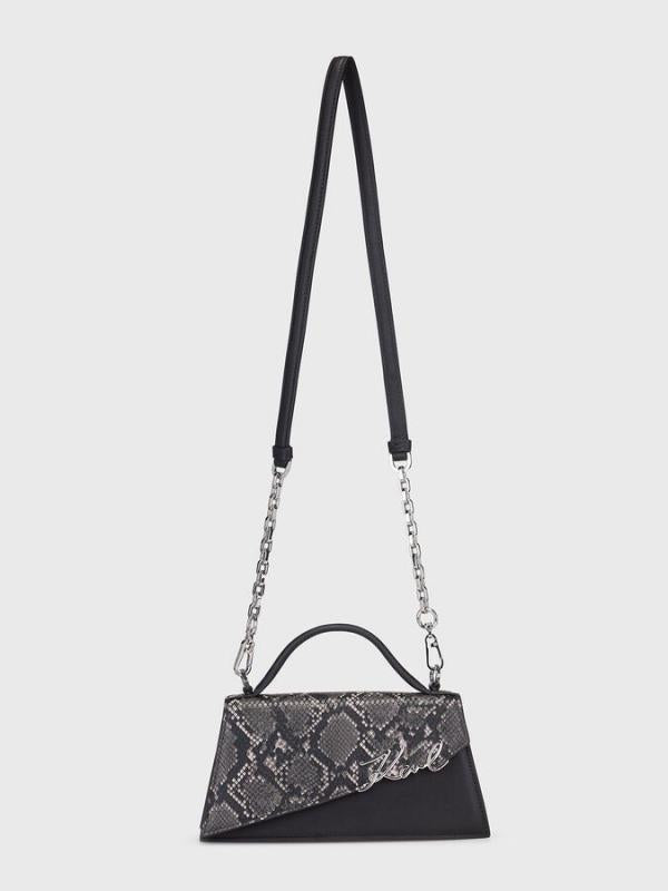 KARL LAGERFELD K Signature Slim Crossbody Bag Black Nickel