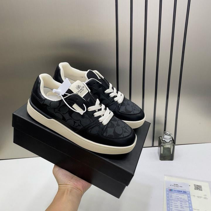 Coach Clip Court Sneaker Black signature canvas