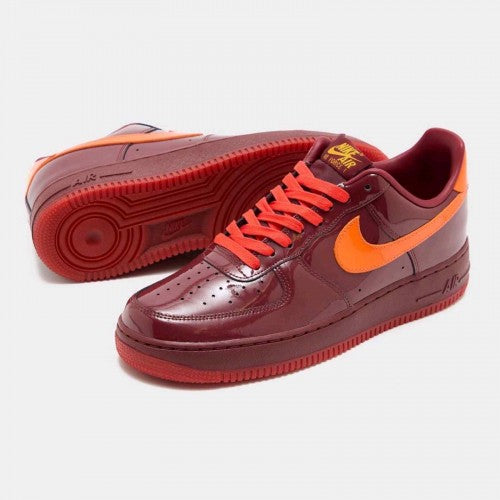 Airforce 1 Patent leather Dark Team Red And Safety Orange