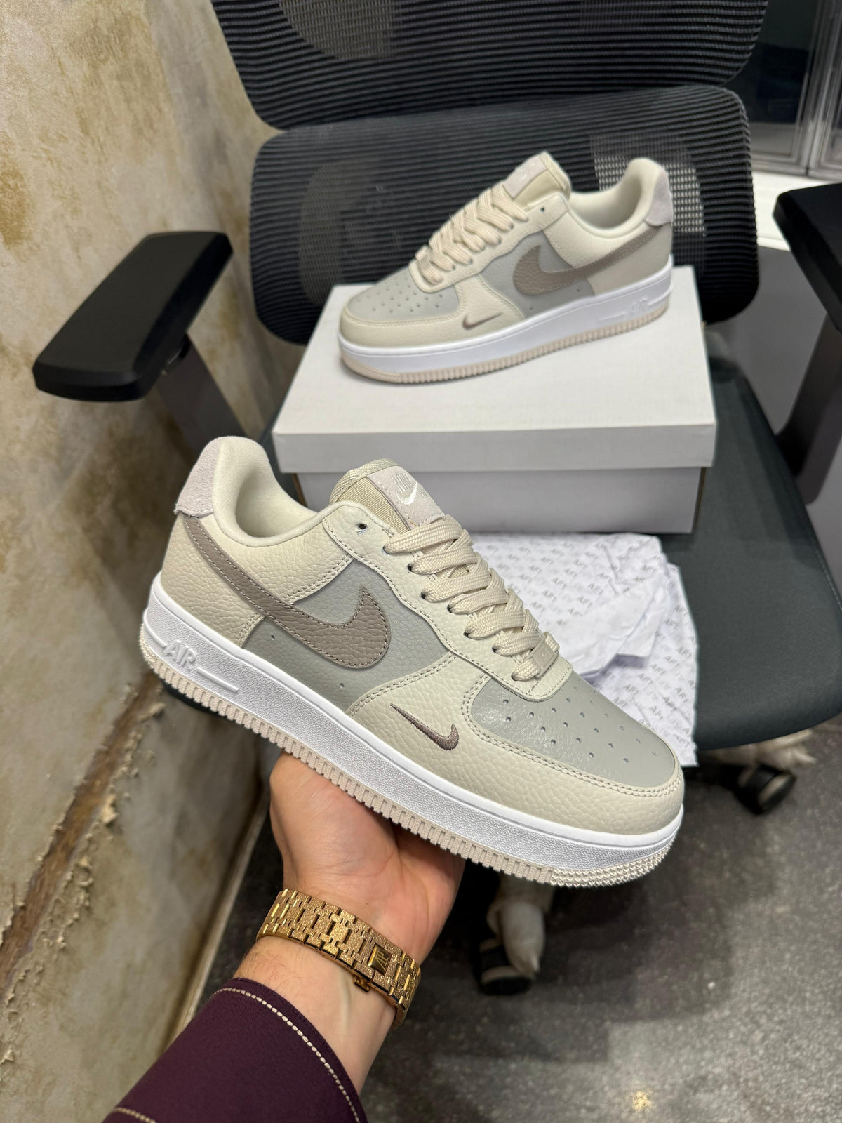 NIKE AIRFORCE-1 LOW ( OREWOOD MOON )