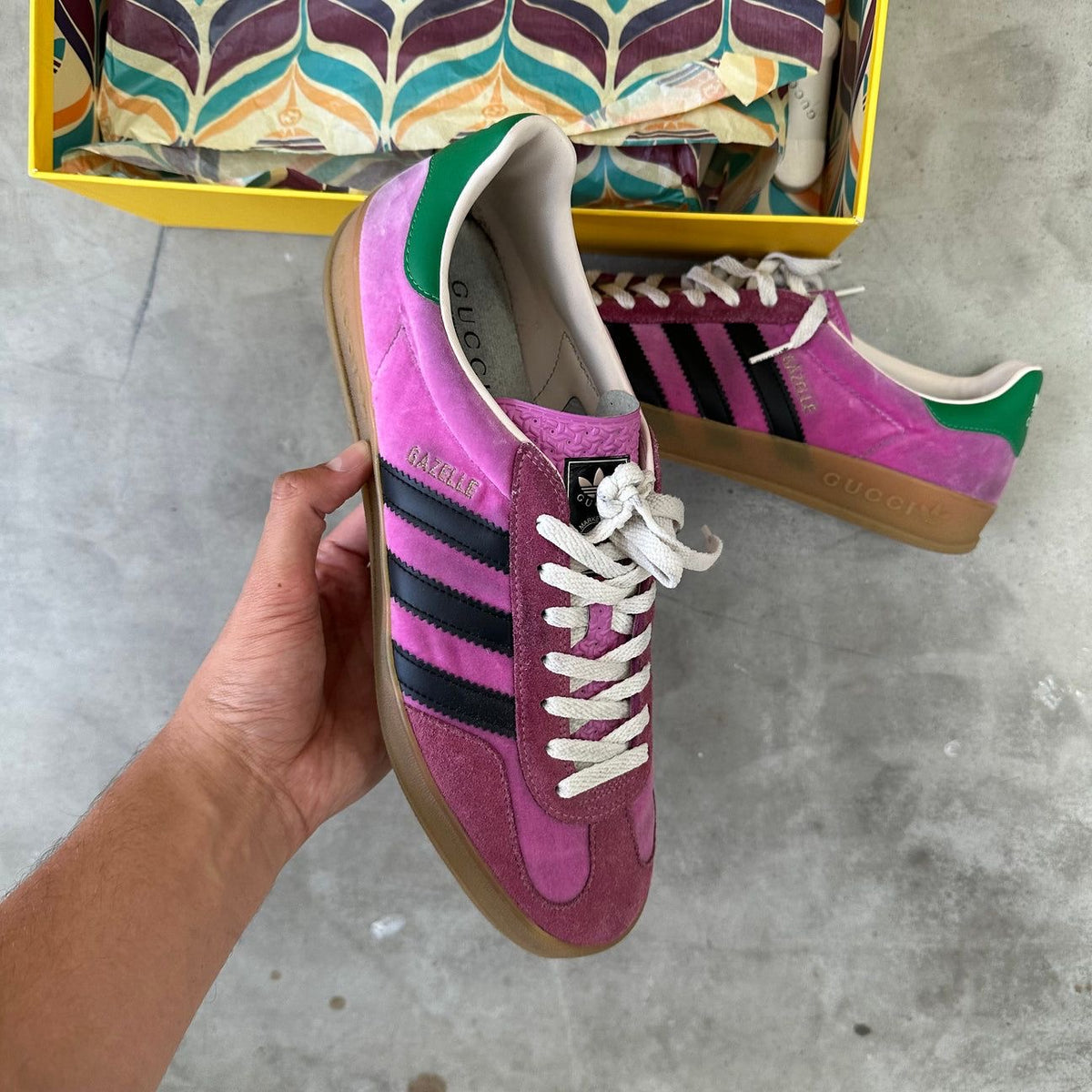Adidas x Gucci Gazelle 'Pink Velvet' Sale 💍