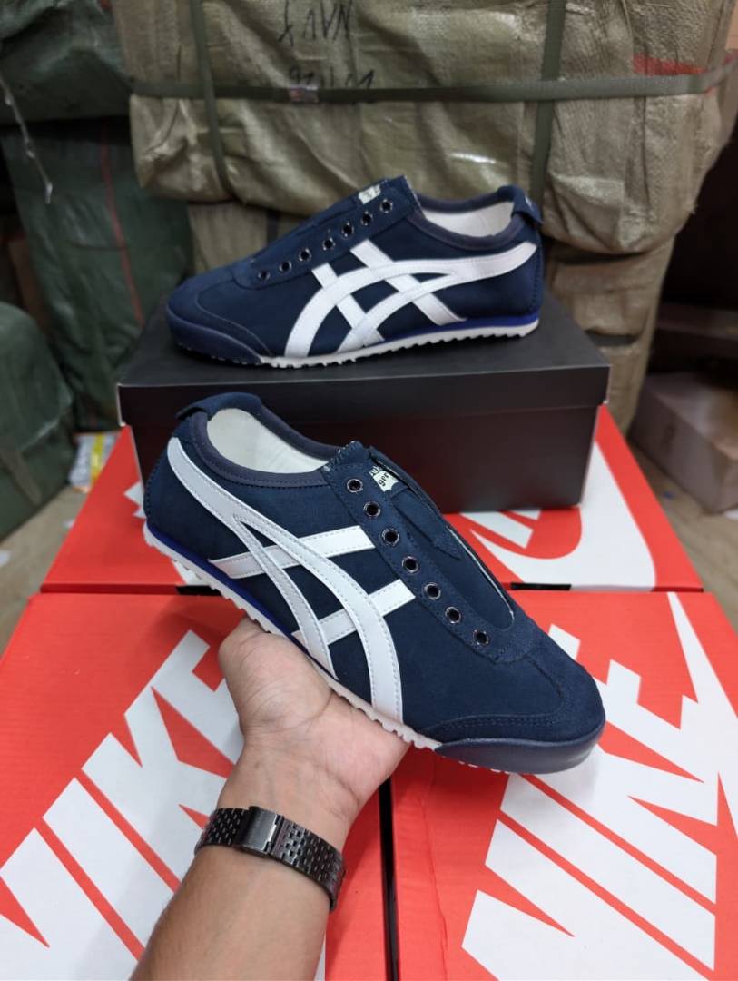 Onisuka Tigar Mexico 66 Slip-ons Navy Suede