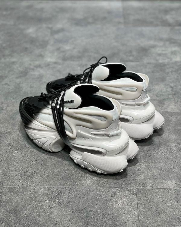 Balmain Unicorn Calfskin Black/White 👟