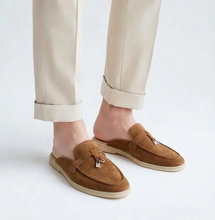 Loro Piana Key Lock Slip-Ons Mules