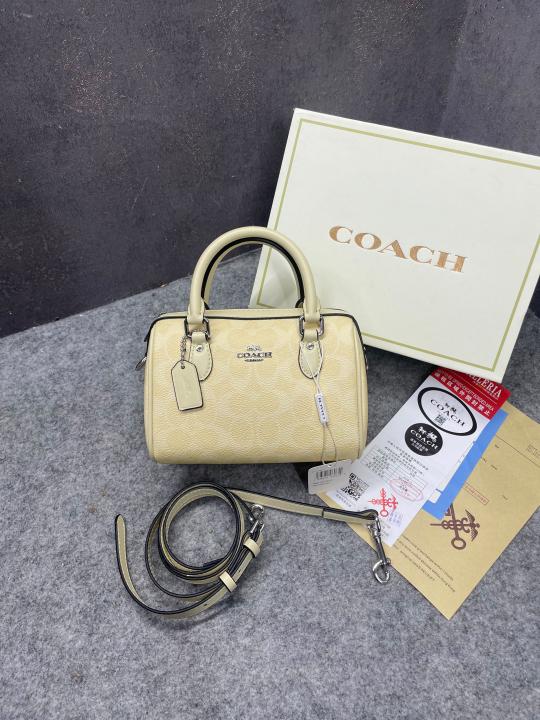 Coach Rowan Satchel Signature Coated Canvas Vibrant Hand bag