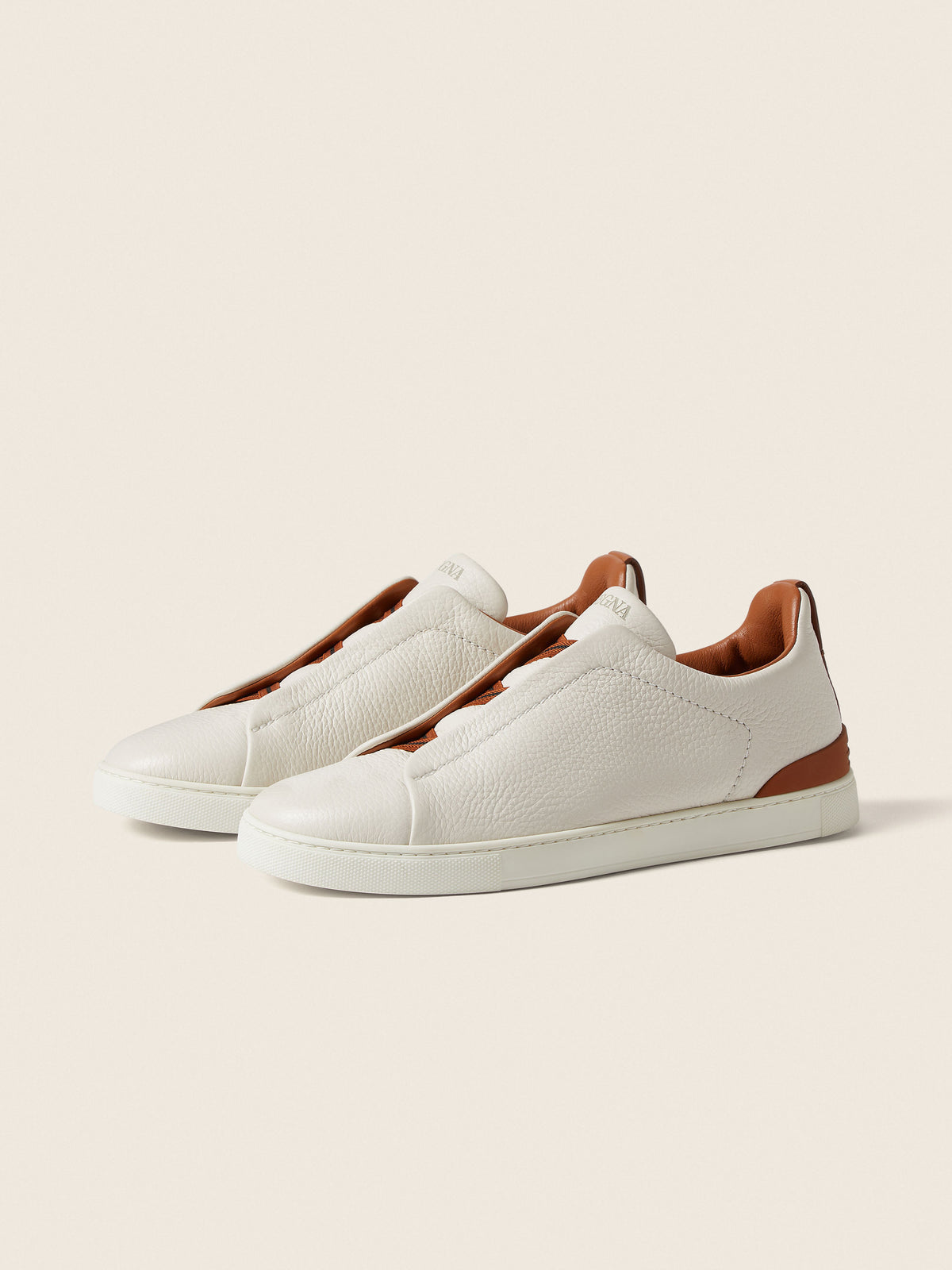 Zegna Off white Triple stitch sneaker