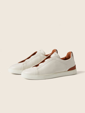 Zegna Off white Triple stitch sneaker