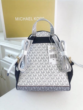 Michael Kors Rhea Medium Color Block Logo Backpack