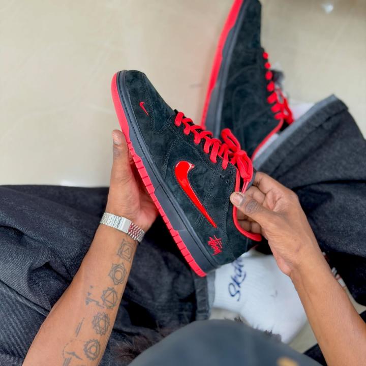 Nike Sb Dunk Low X Stussy Red