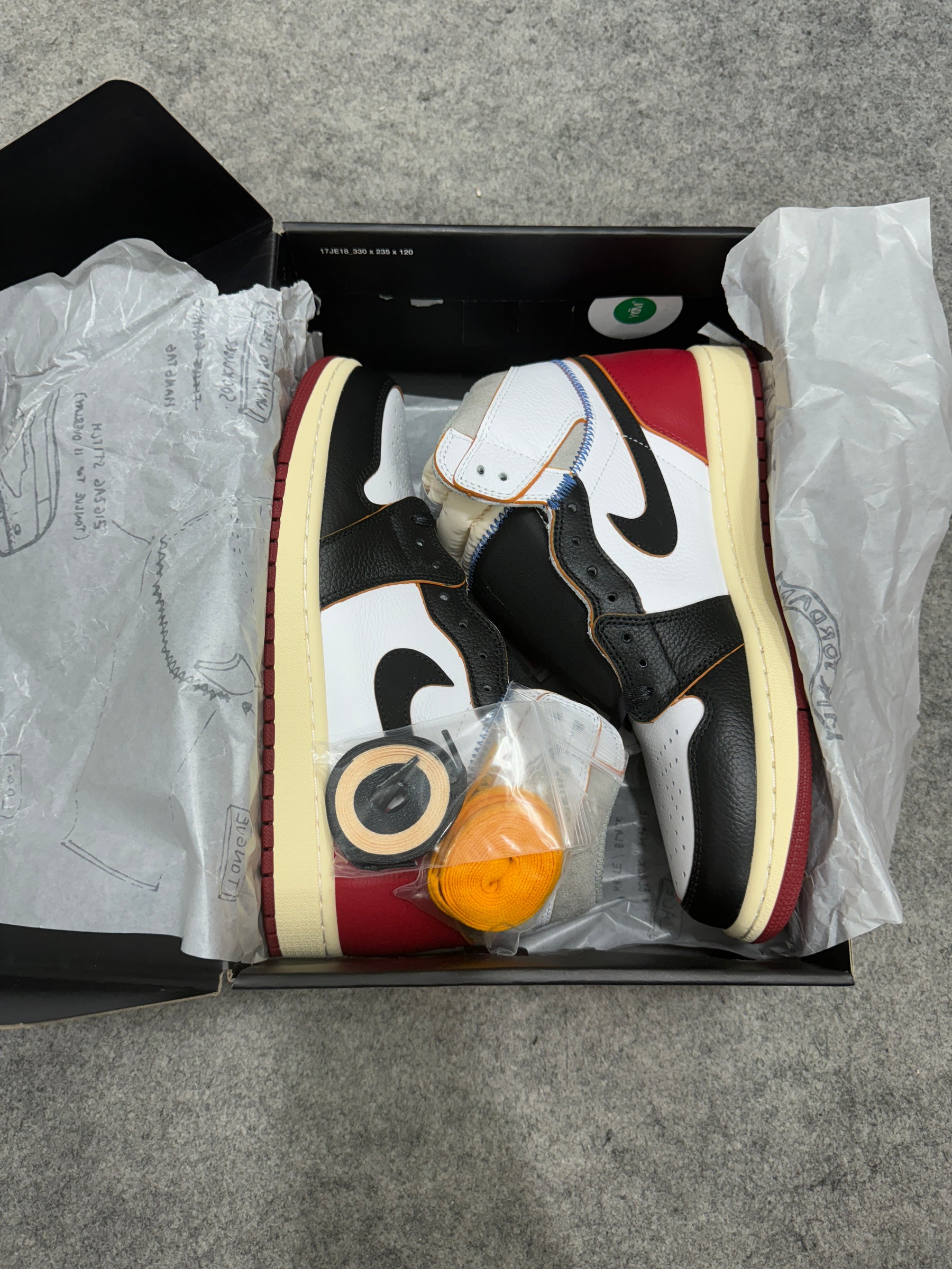 AJ 1 High 'Union Black Toe' (UA)