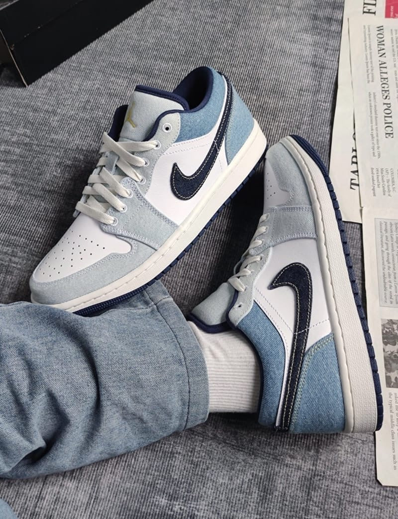 AJ1 Low 'Denim Star Blue'