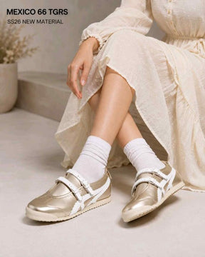 Onitsukaa Tiger Mexico 66 TGRS Metallic Pack Champagne Cream