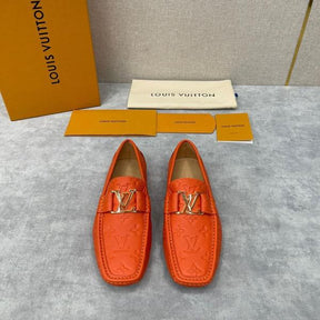Louis Vuitton (LV) Moccasin Luxury Loafer orange Monogram