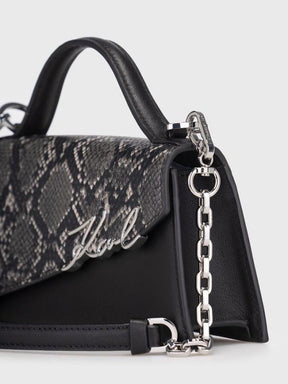 KARL LAGERFELD K Signature Slim Crossbody Bag Black Nickel