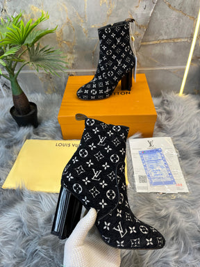 LOUIS VUITTON DENIM MONOGRAM SILHOUETTE ANKLE