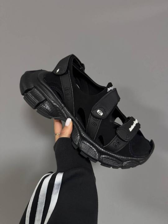Balenciaga Track Sandal Black