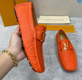 Louis Vuitton (LV) Moccasin Luxury Loafer orange Monogram