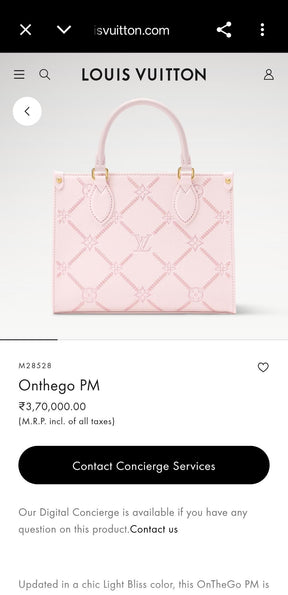 Louis Vuitton LV ON THE GO EMPREINTE TOTE BAG