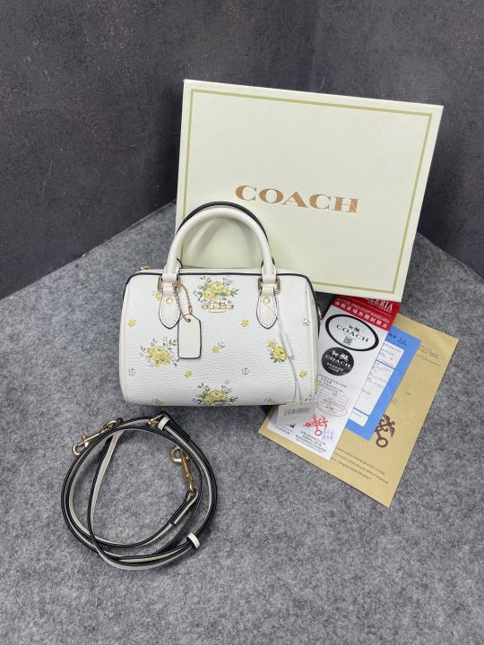 Coach Rowan Satchel Signature Coated Canvas Vibrant Hand bag