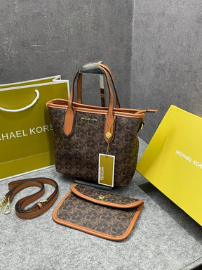 Michael Kors XS 1719 Eliza Logo Tote Bag With Pouch