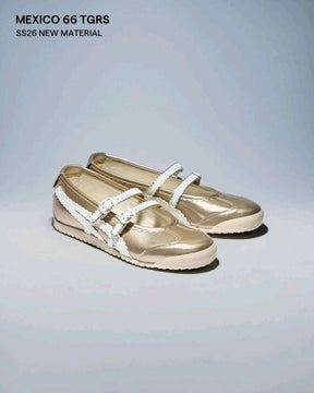 Onitsukaa Tiger Mexico 66 TGRS Metallic Pack Champagne Cream