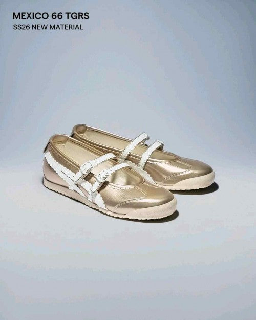 Onitsukaa Tiger Mexico 66 TGRS Metallic Pack Champagne Cream