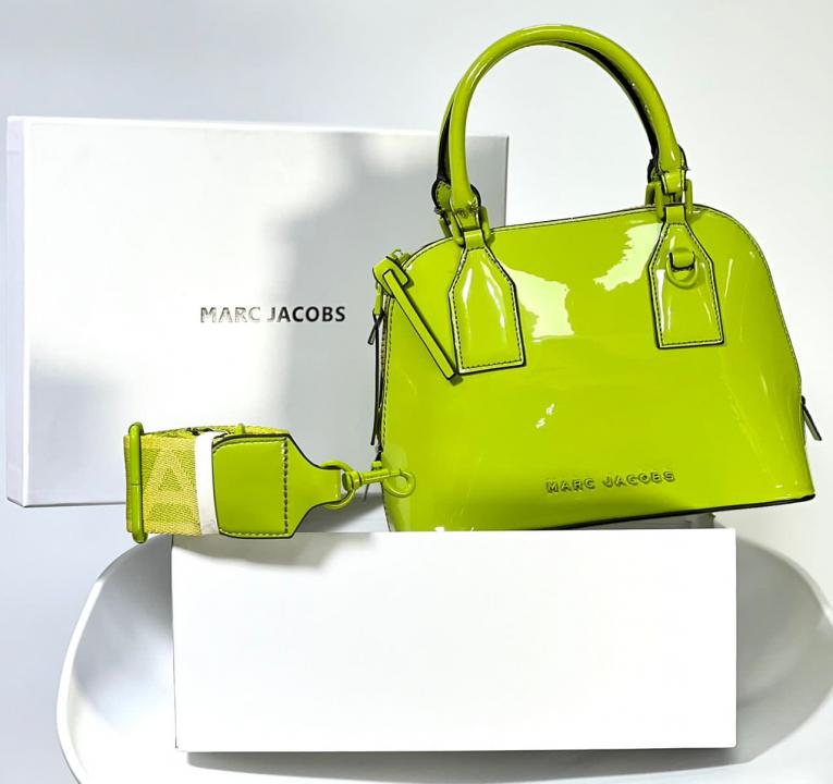 Marc Jacobs Small Citronelle Patent Leather Dome Satchel Crossbody Bag