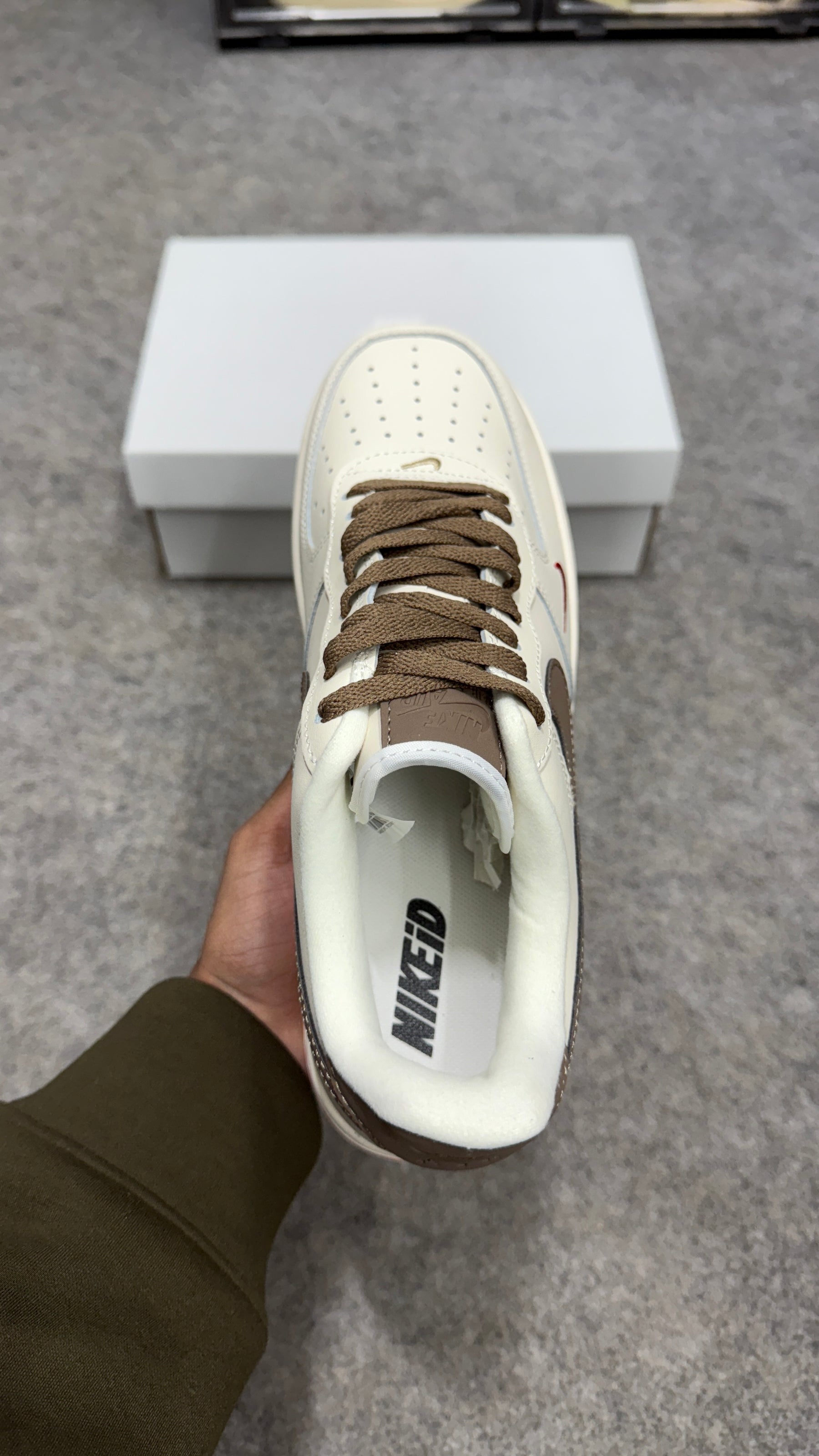 Air Force 1 'Milk Coffee / Mini Red Swoosh'