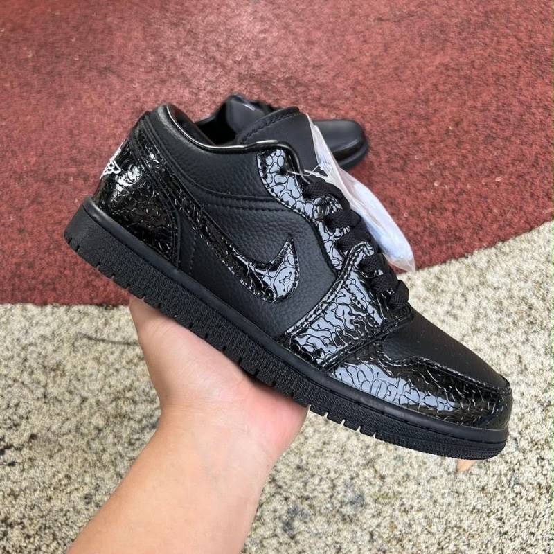 AJ 1 Low SE Patent Elephant Black