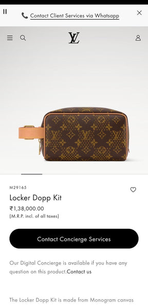 Louis Vuitton Locker Dopp Kit Monogram Canvas Travel Bag