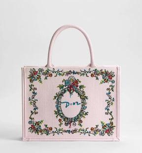 Dior Pink Iviera Mini Book Tote bag