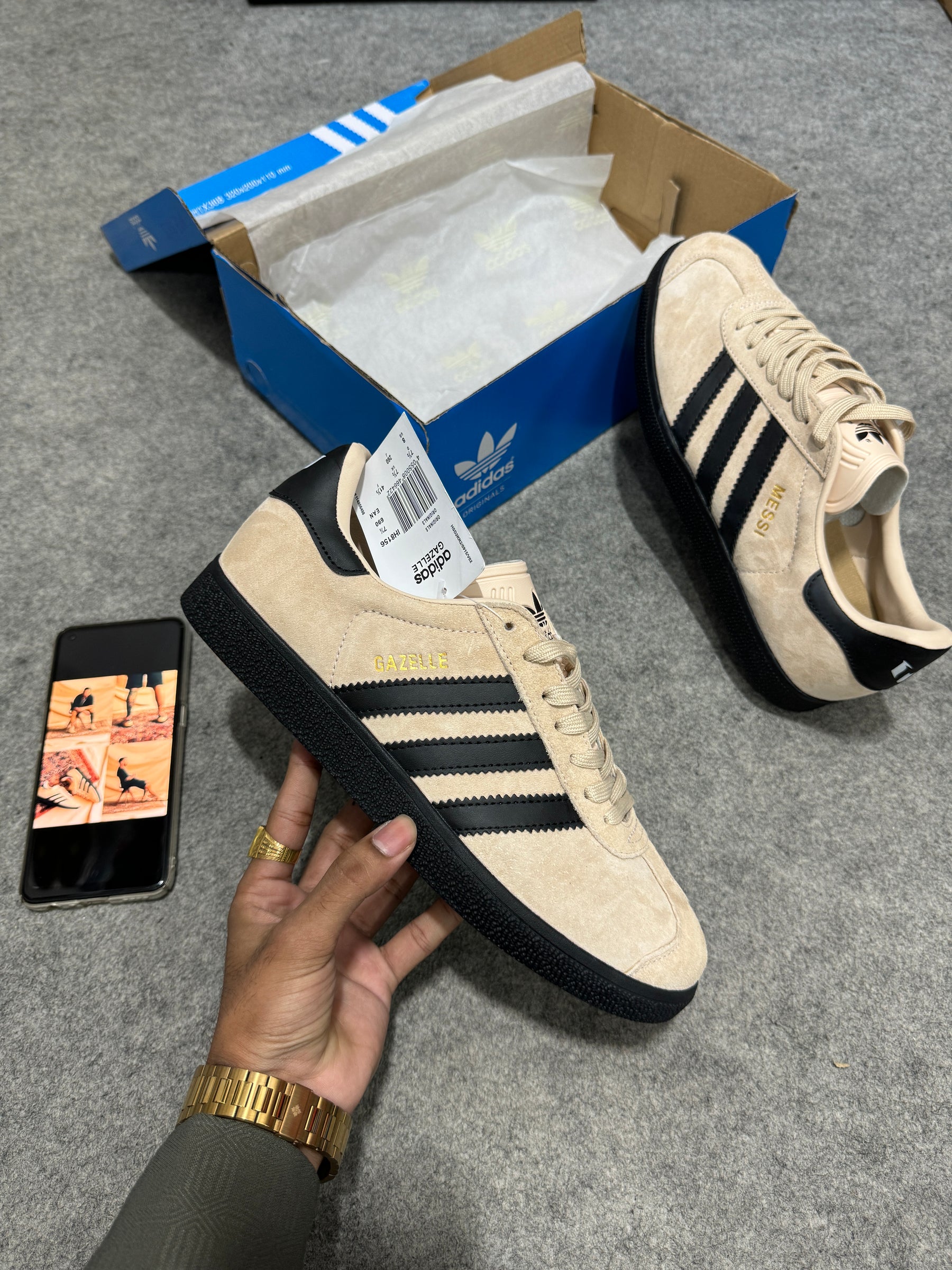 Adidas Gazelle Messi Triunfo Dorado