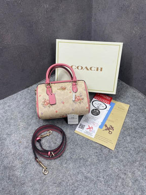 Coach Rowan Satchel Signature Coated Canvas Vibrant Hand bag