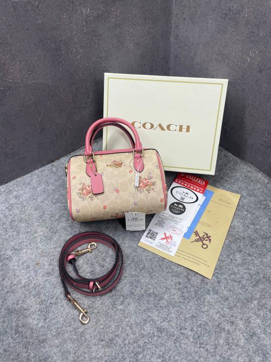 Coach Rowan Satchel Signature Coated Canvas Vibrant Hand bag