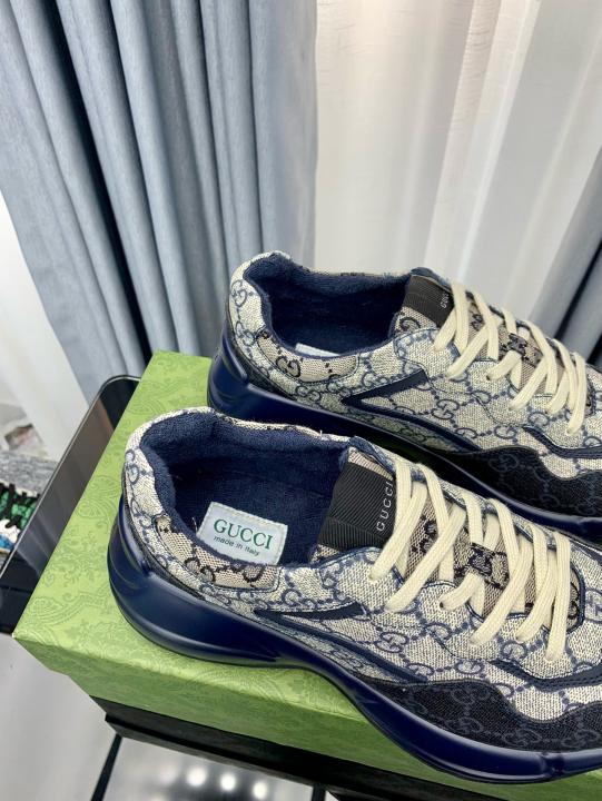 GUCCI  RHYTHON GG GREY NAVY MONOGRAM
