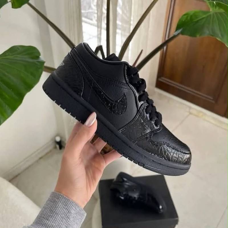 AJ 1 Low SE Patent Elephant Black