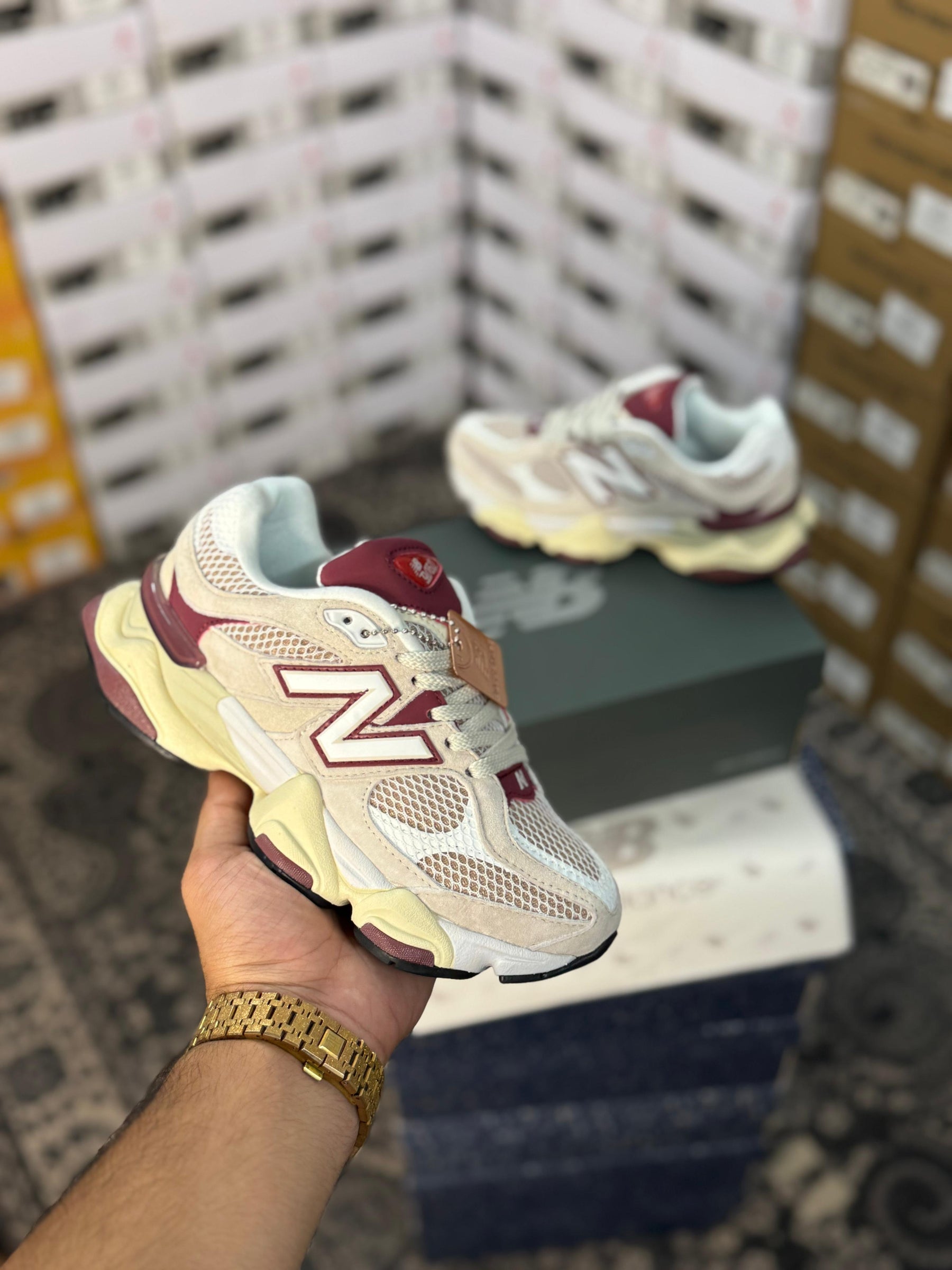 New Balance 9060 Line Burgundy