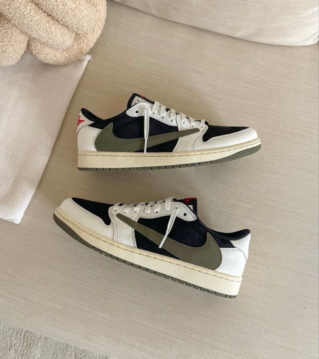 AJ 1 Low X Travis Low Olive