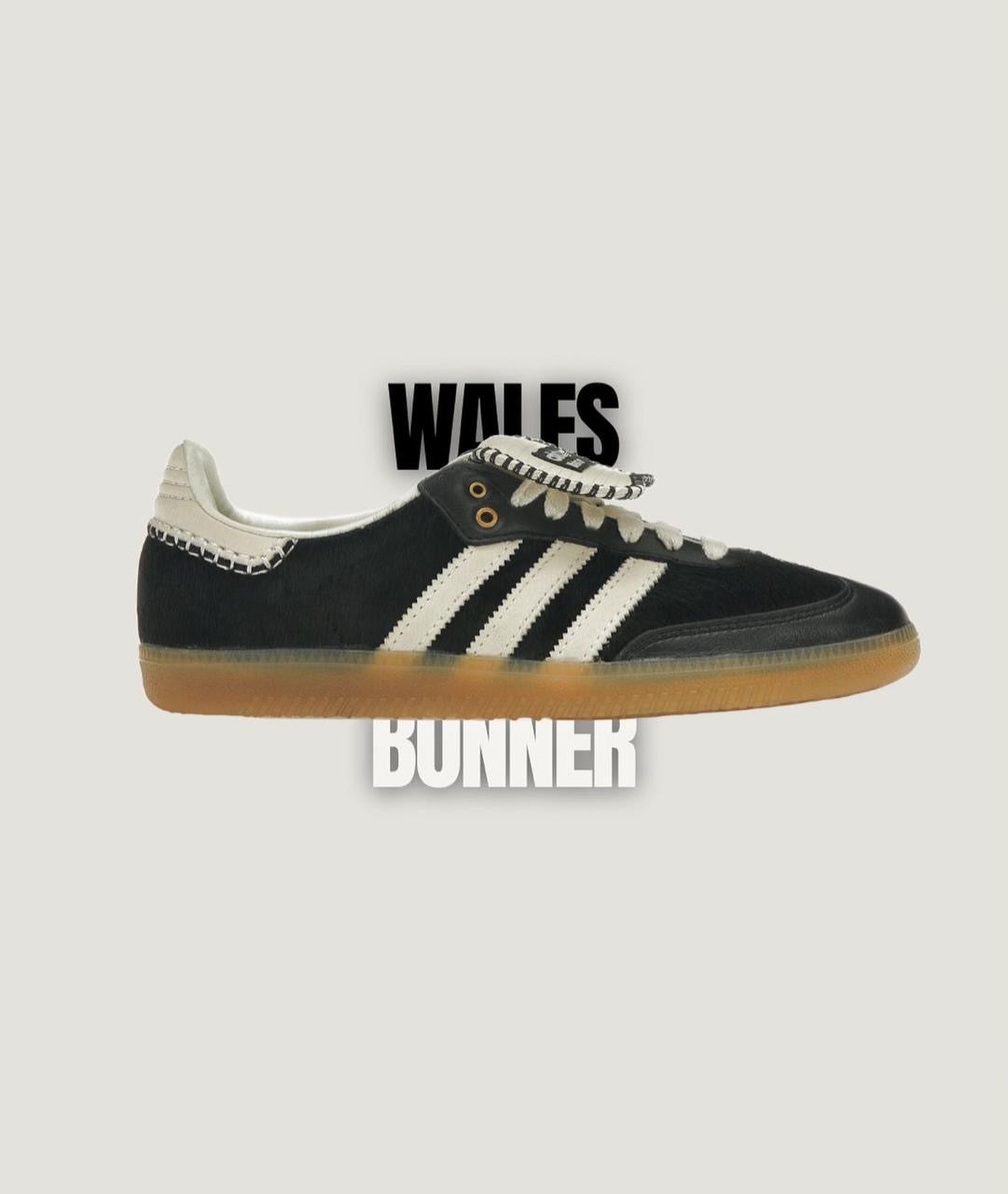 ADIDAS SAMBA PONY TONAL WALES BONNER 'CORE BLACK'