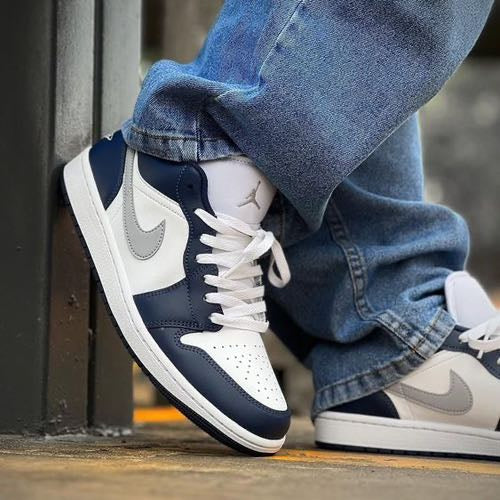 AJ1 Low 'Midnight Navy Wolf Grey'
