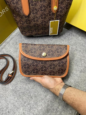 Michael Kors XS 1719 Eliza Logo Tote Bag With Pouch