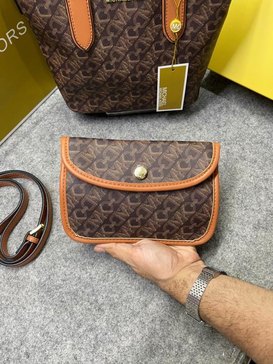 Michael Kors XS 1719 Eliza Logo Tote Bag With Pouch