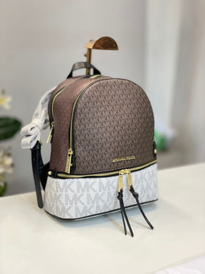 Michael Kors Rhea Medium Color Block Logo Backpack
