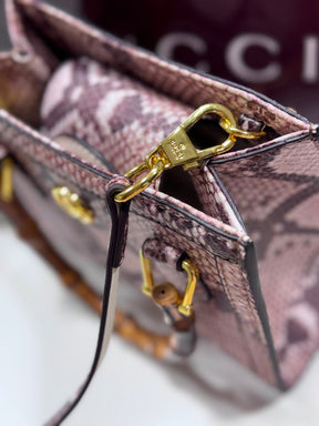 Gucci Diana python small tote bag