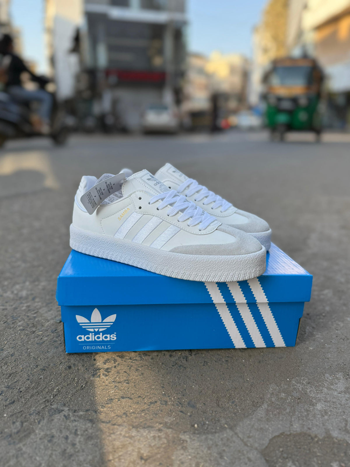 Adidas Samba  “Tripple white satin strip ”