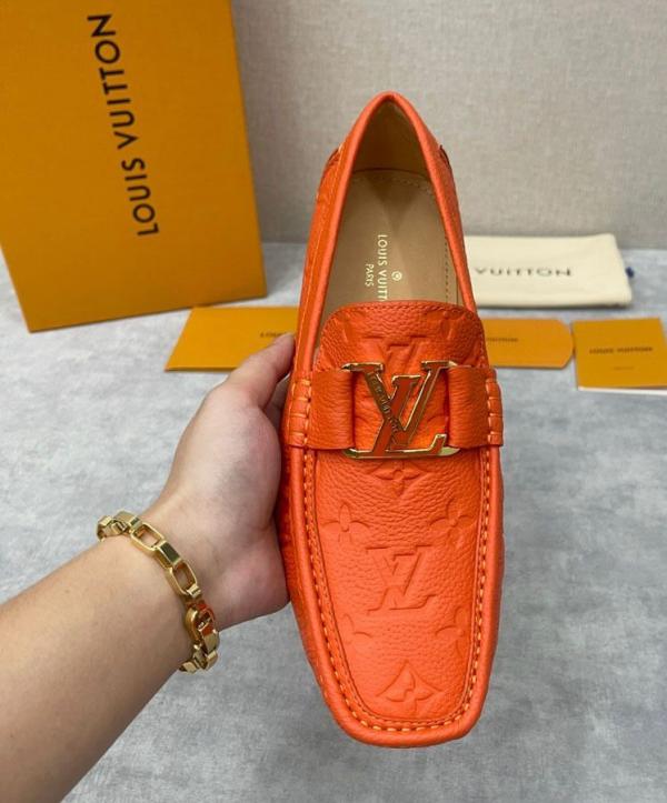 Louis Vuitton (LV) Moccasin Luxury Loafer orange Monogram